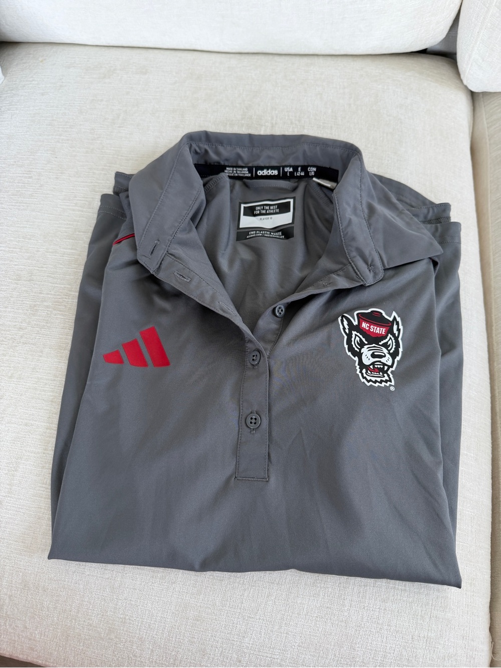 Adidas Women’s Gray NC State Polo Shirt
